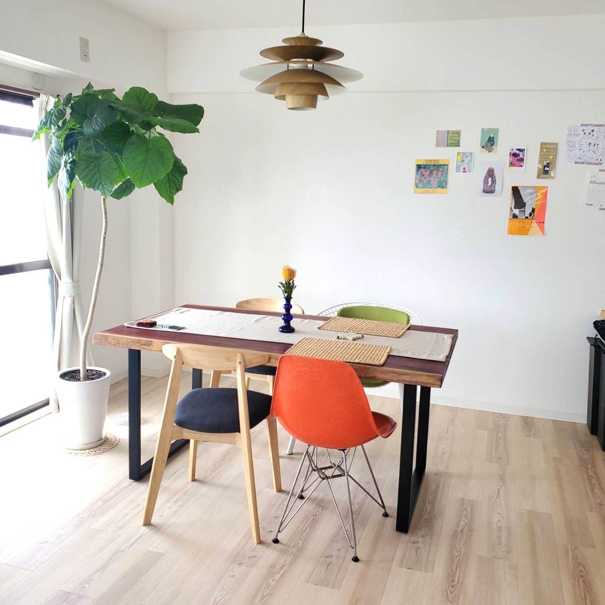 無垢一枚板 カッシーナ イームズ ハーマンミラー