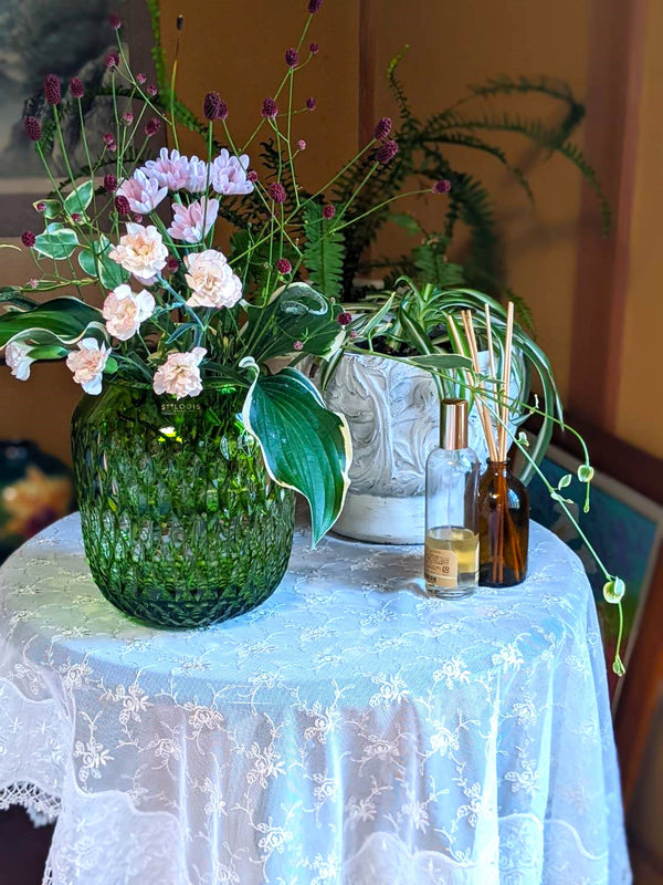 サン・ルイ / Saint-Louis フォリア ベース フラワーベース 花瓶 グリーン 世界限定42/100 クリスタルガラス エルメス取り扱い