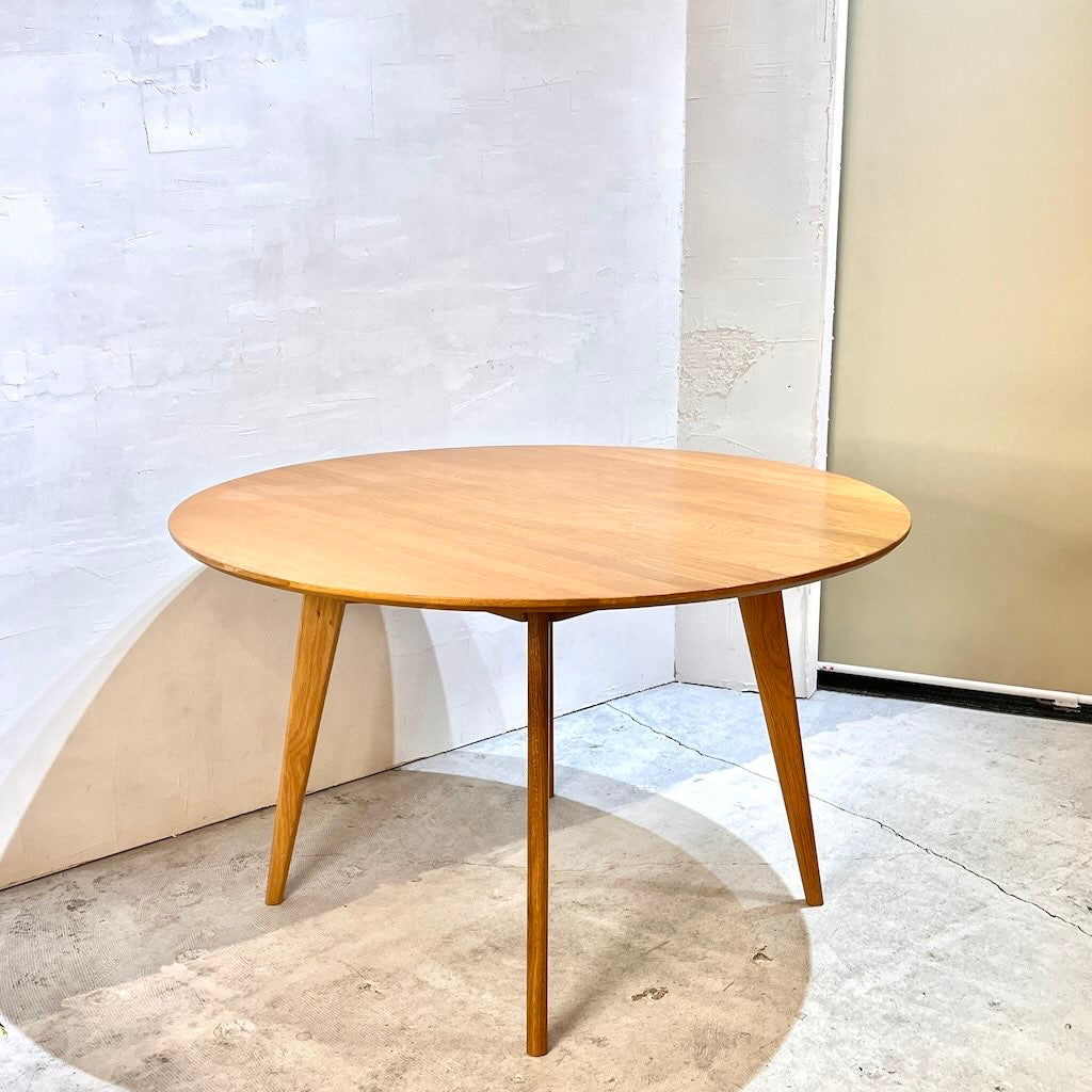 大川家具 リバー / RIVER-TABLE120 オーク材 ラウンドダイニング 