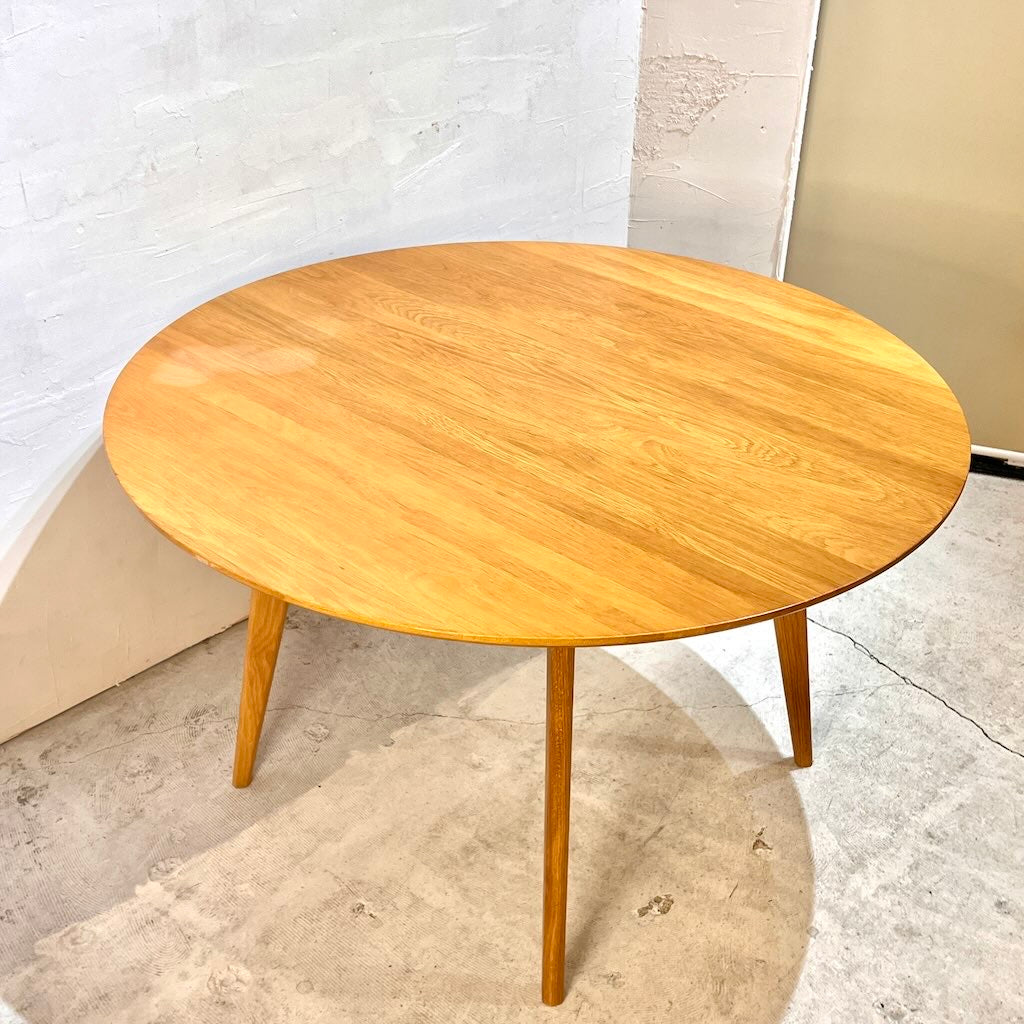 大川家具 リバー / RIVER-TABLE120 オーク材 ラウンドダイニングテーブル 120㎝