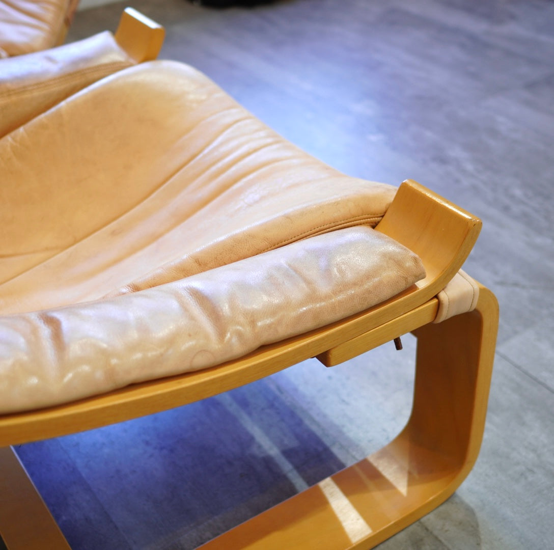 Nelo Mobel クローケン ラウンジチェア&オットマン 本革 スウェーデン - Restyle