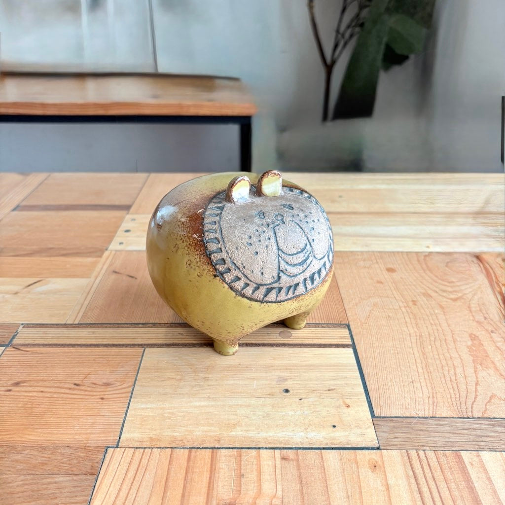 (週末セール)リサラーソン　ブルドッグ　ヴィンテージ　グスタフスベリ　置物　北欧 週末セール)リサラーソン ブルドッグ ヴィンテージ グスタフ