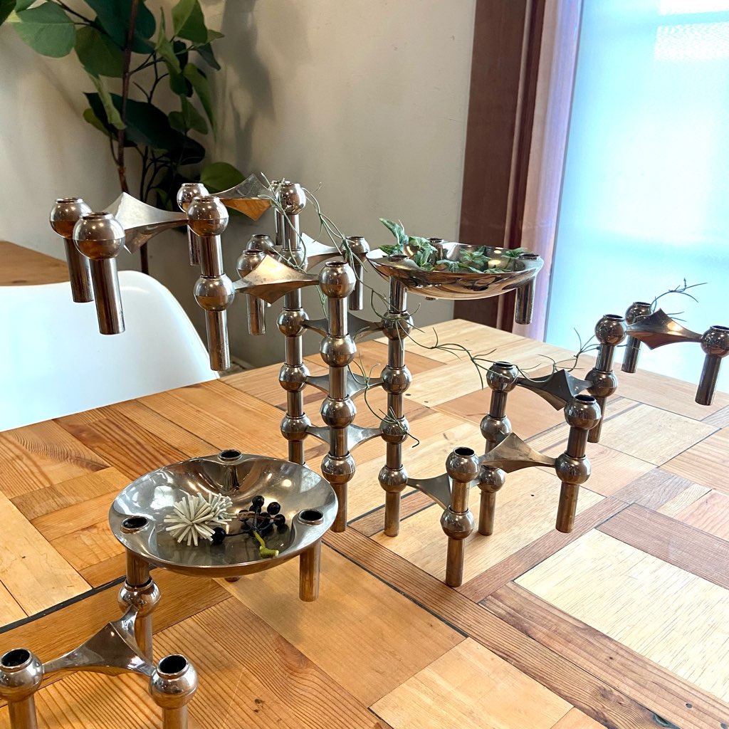 ストッフナゲル / STOFF Nagel キャンドルホルダー 13ピース 2トレー ヴェルナー・ストッフ ヴィンテージ