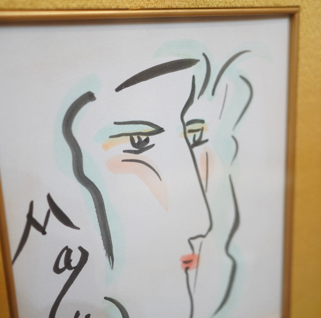 池田満寿夫 肉筆画 「女性画」