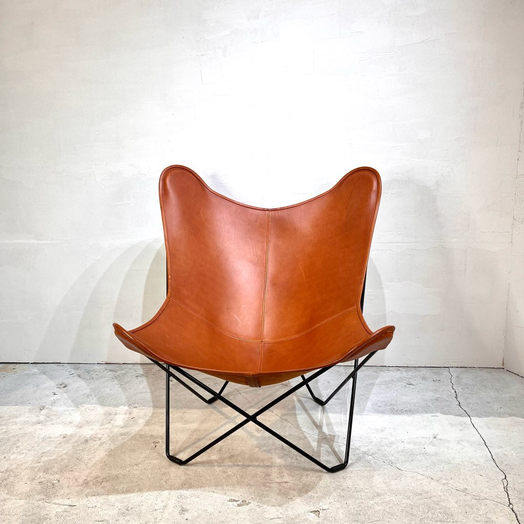 クエロ / CUERO バタフライチェア BKFチェア 本革 ブラウン 【2】