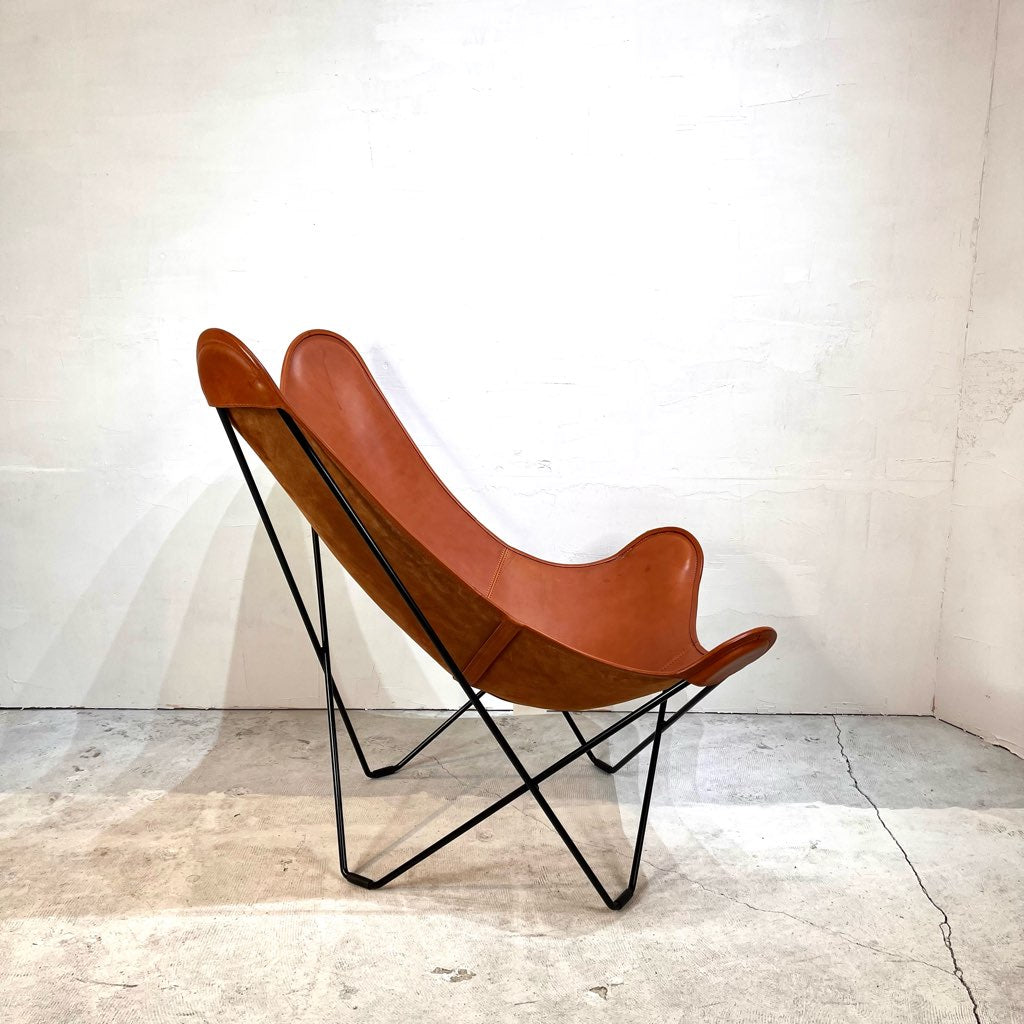 クエロ / CUERO バタフライチェア BKFチェア 本革 ブラウン 【2】