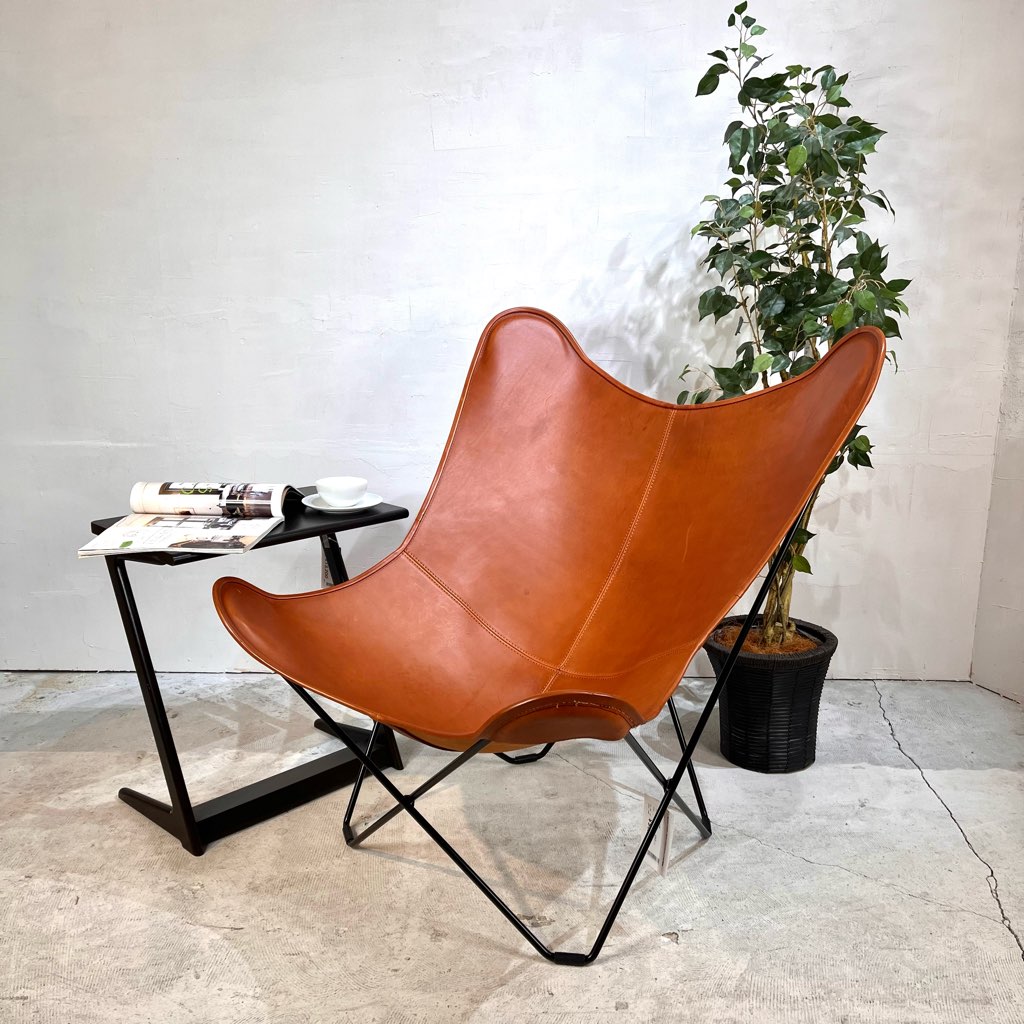 クエロ / CUERO バタフライチェア BKFチェア 本革 ブラウン 【2】