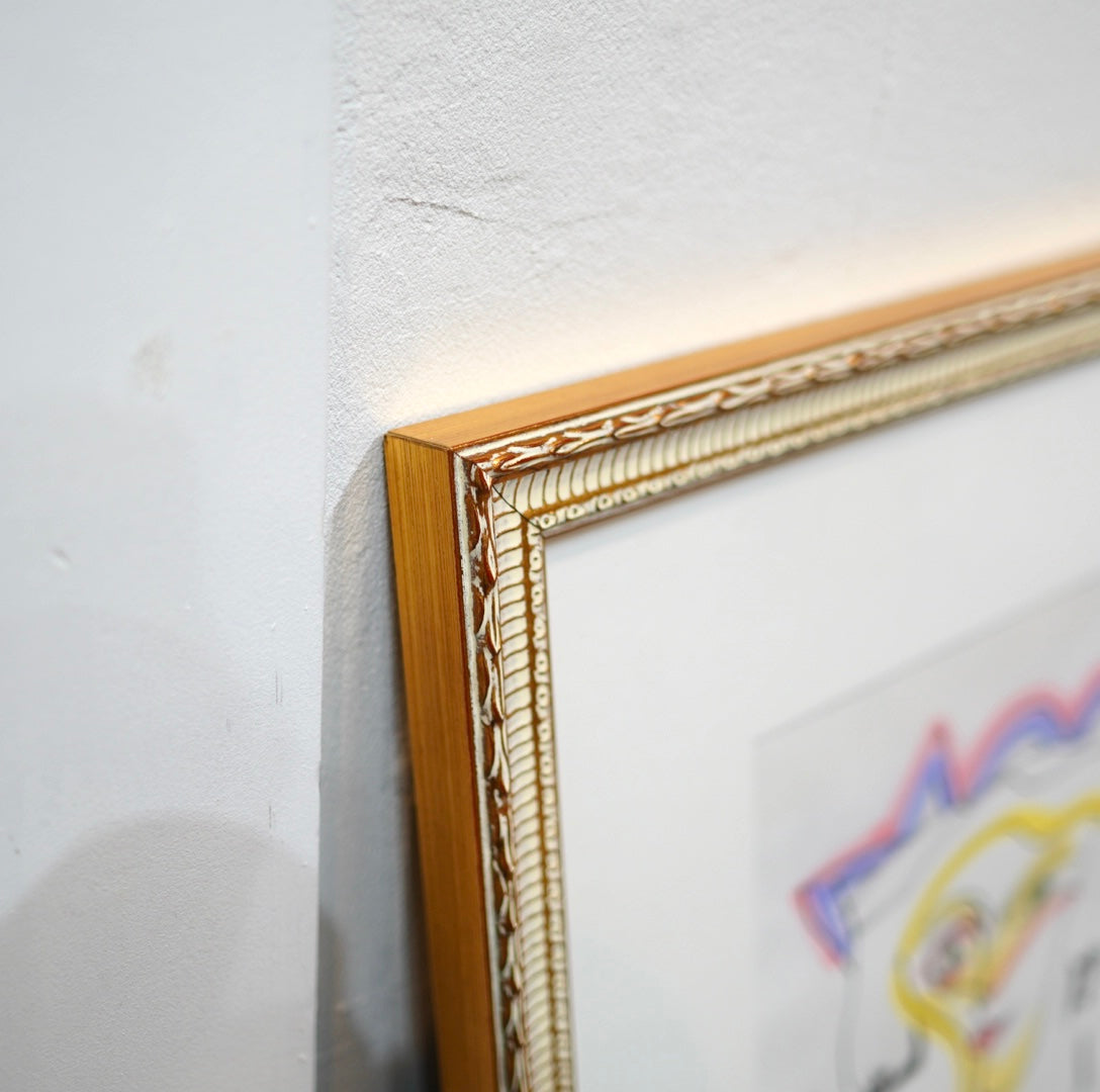 池田満寿夫 詩画(肉筆) 「窓からローマが見える」