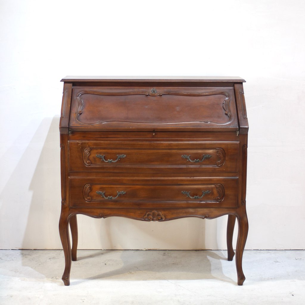 クラシカル 猫脚ライティングビューロー ヴィンテージ