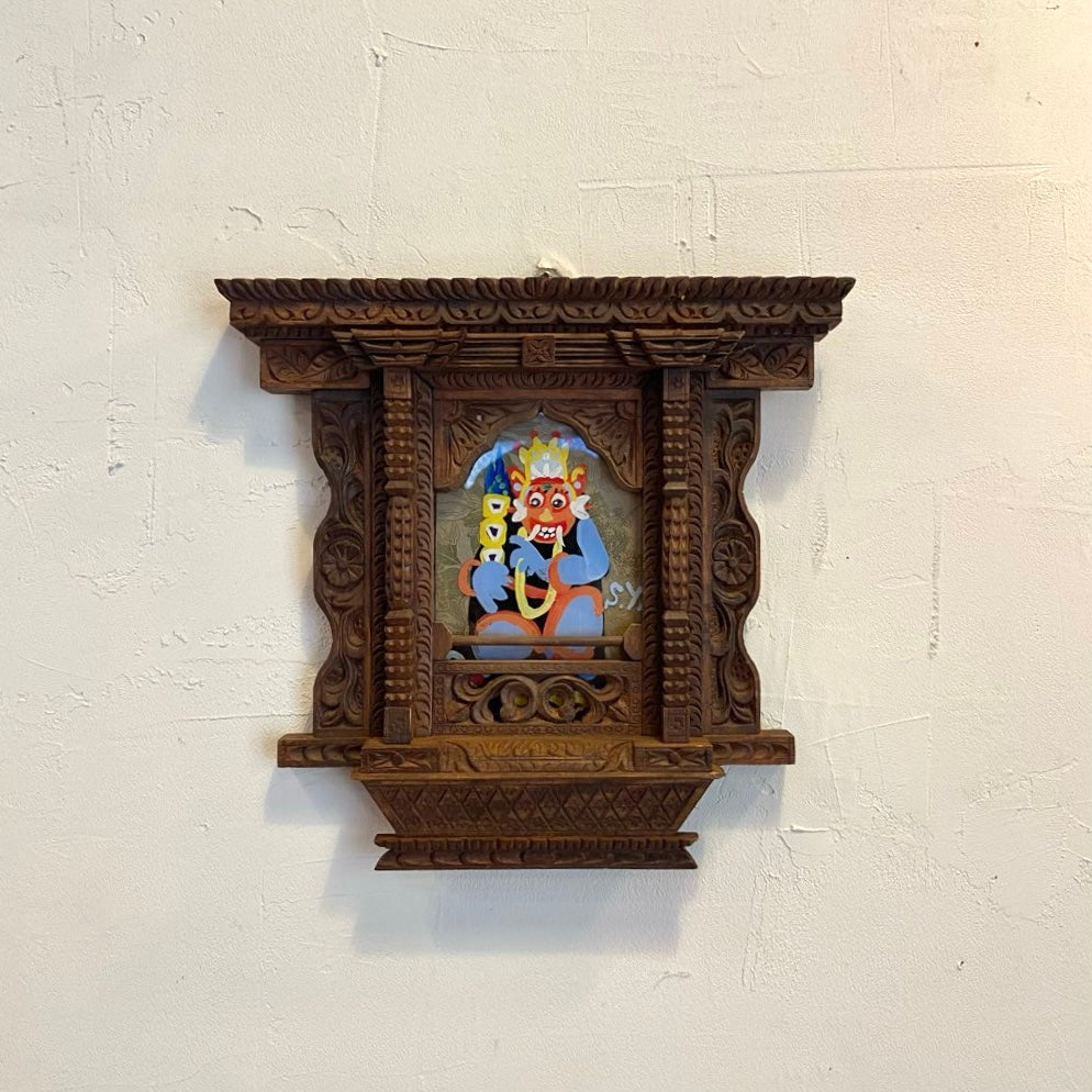 柚木沙弥郎 ガラス絵 「成獣バロン」