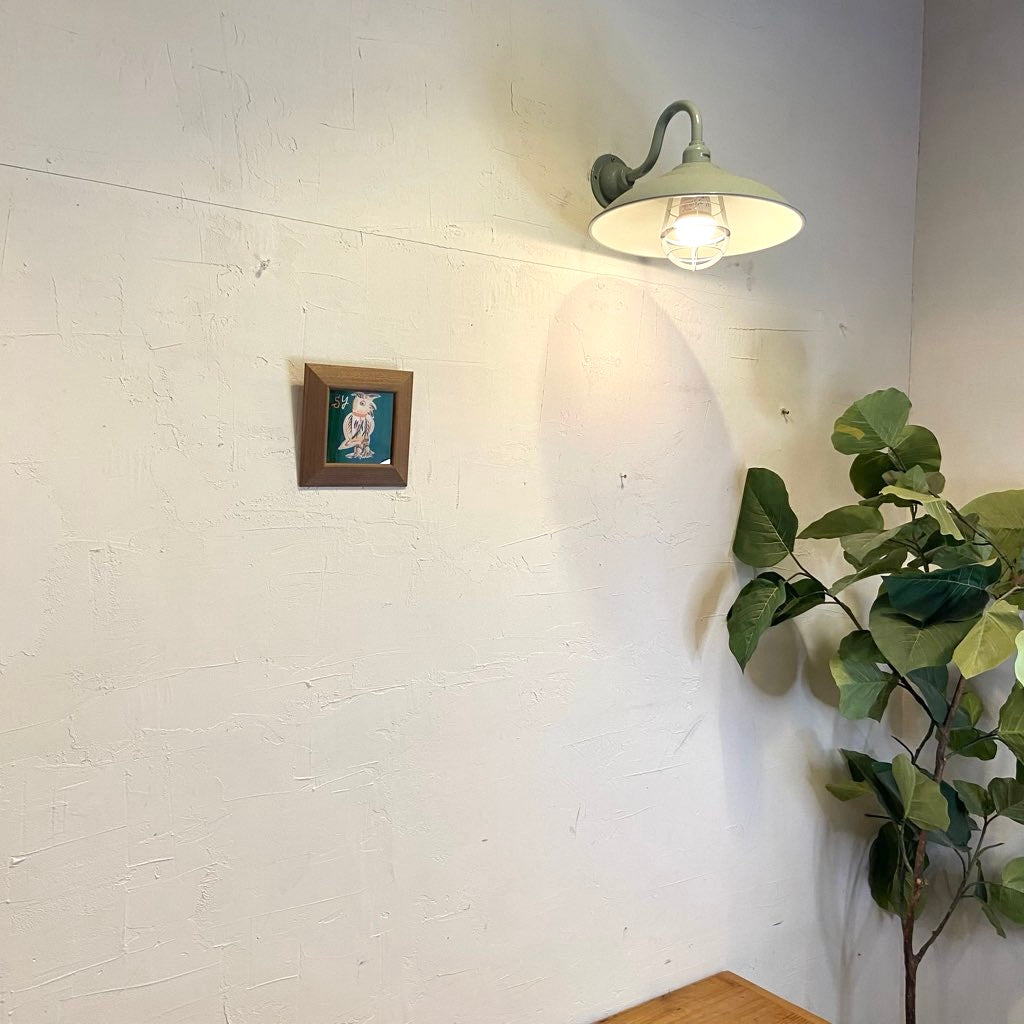 柚木沙弥郎 ガラス絵 「メキシコの梟」