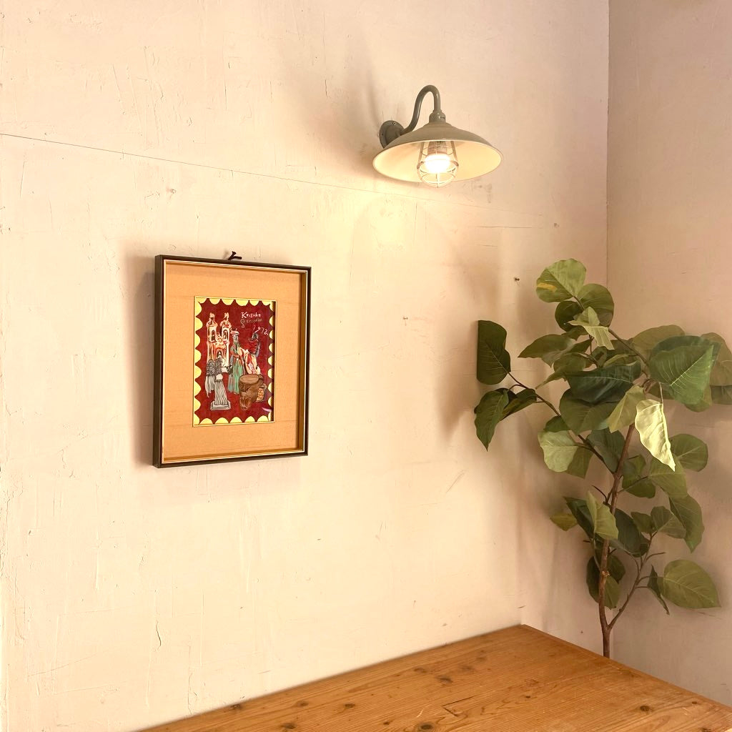 芹沢銈介 ガラス絵 「メキシコ人形」