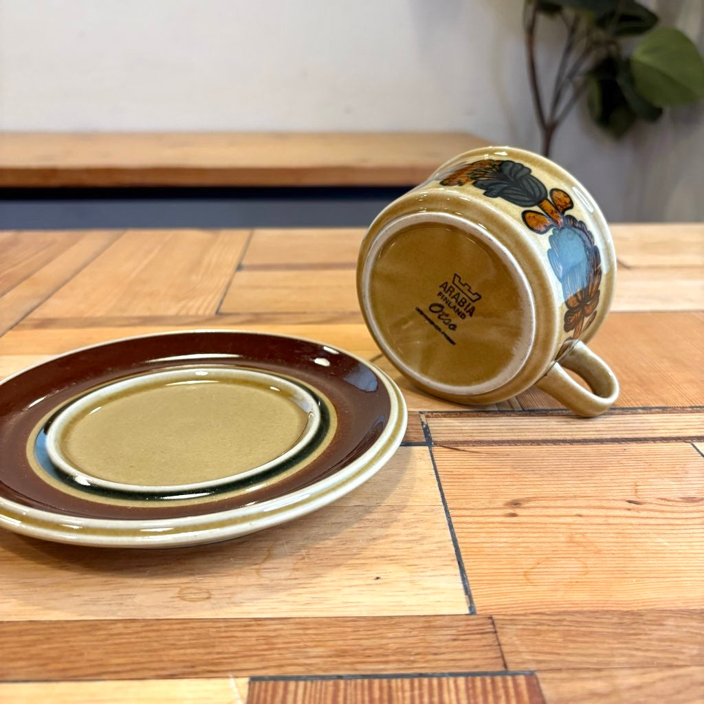 アラビア / ARABIA オッツォ / Otso ティーカップ&ソーサー ウラ・プロコッペ 北欧ヴィンテージ