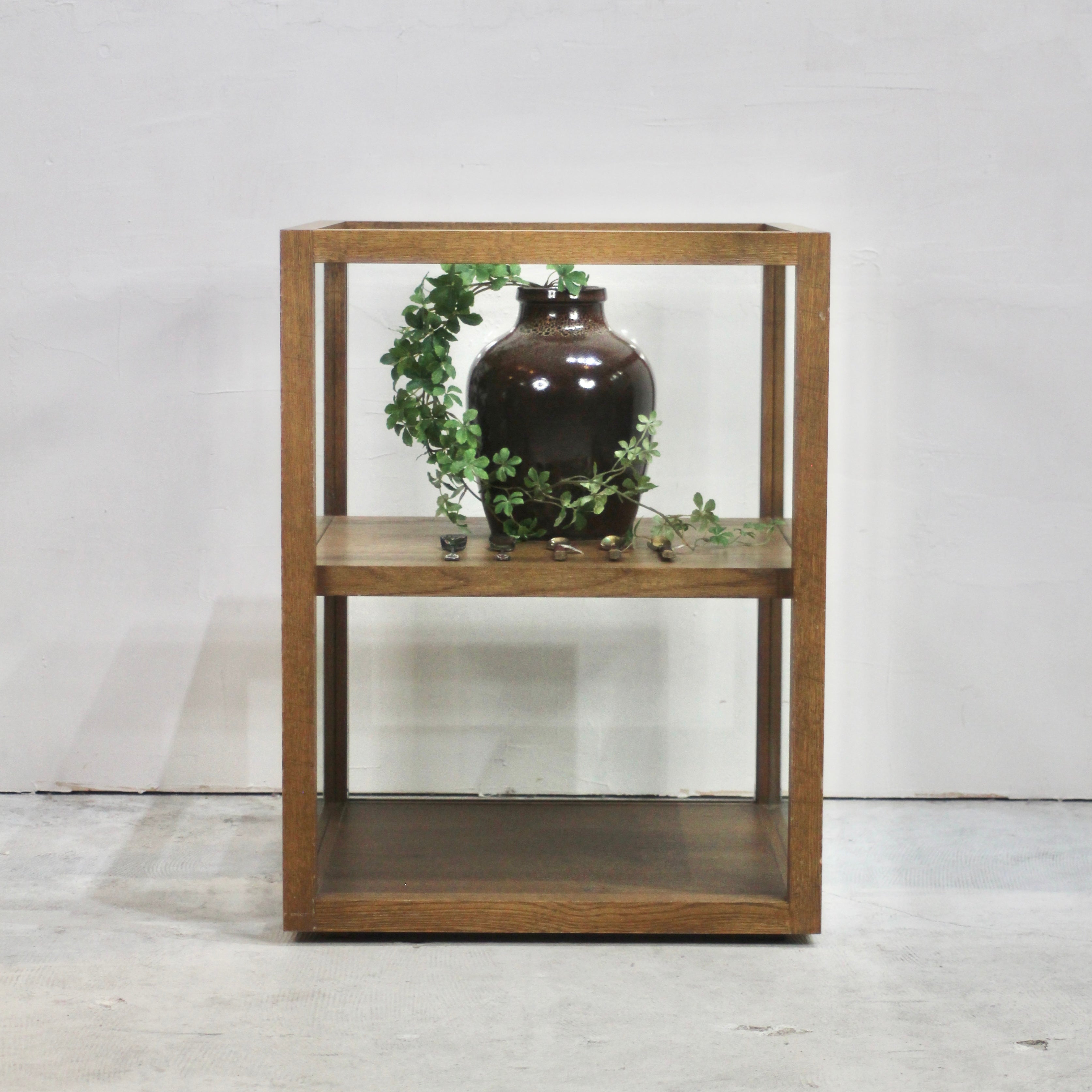 木製フレーム オープンガラスショーケース