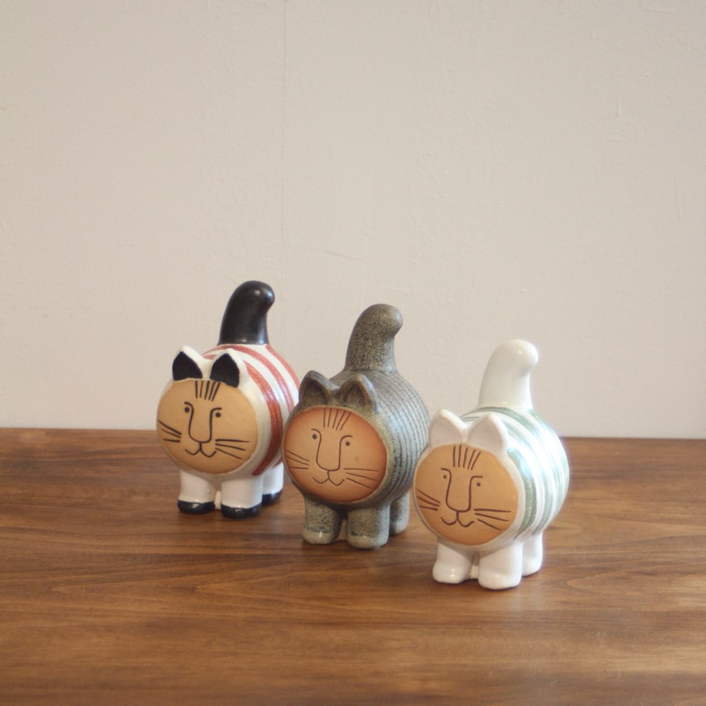 リサラーソン / Lisa Larson ディエチキャット / dieci cat 赤ボーダー