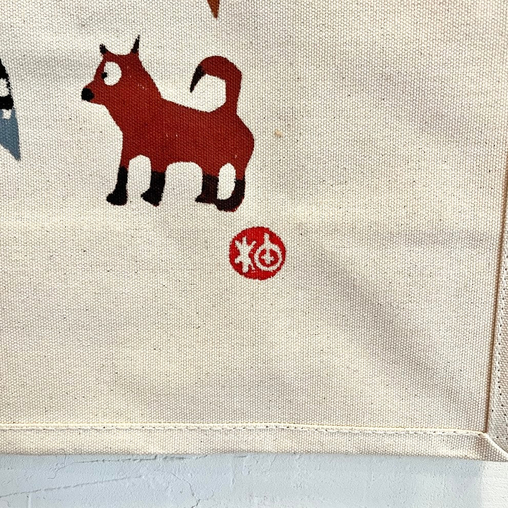 柚木沙弥郎 トートバッグ 【中】人と犬とカラス - Restyle