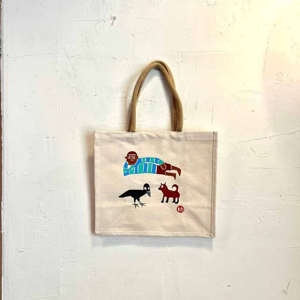 柚木沙弥郎 トートバッグ 【中】人と犬とカラス - Restyle