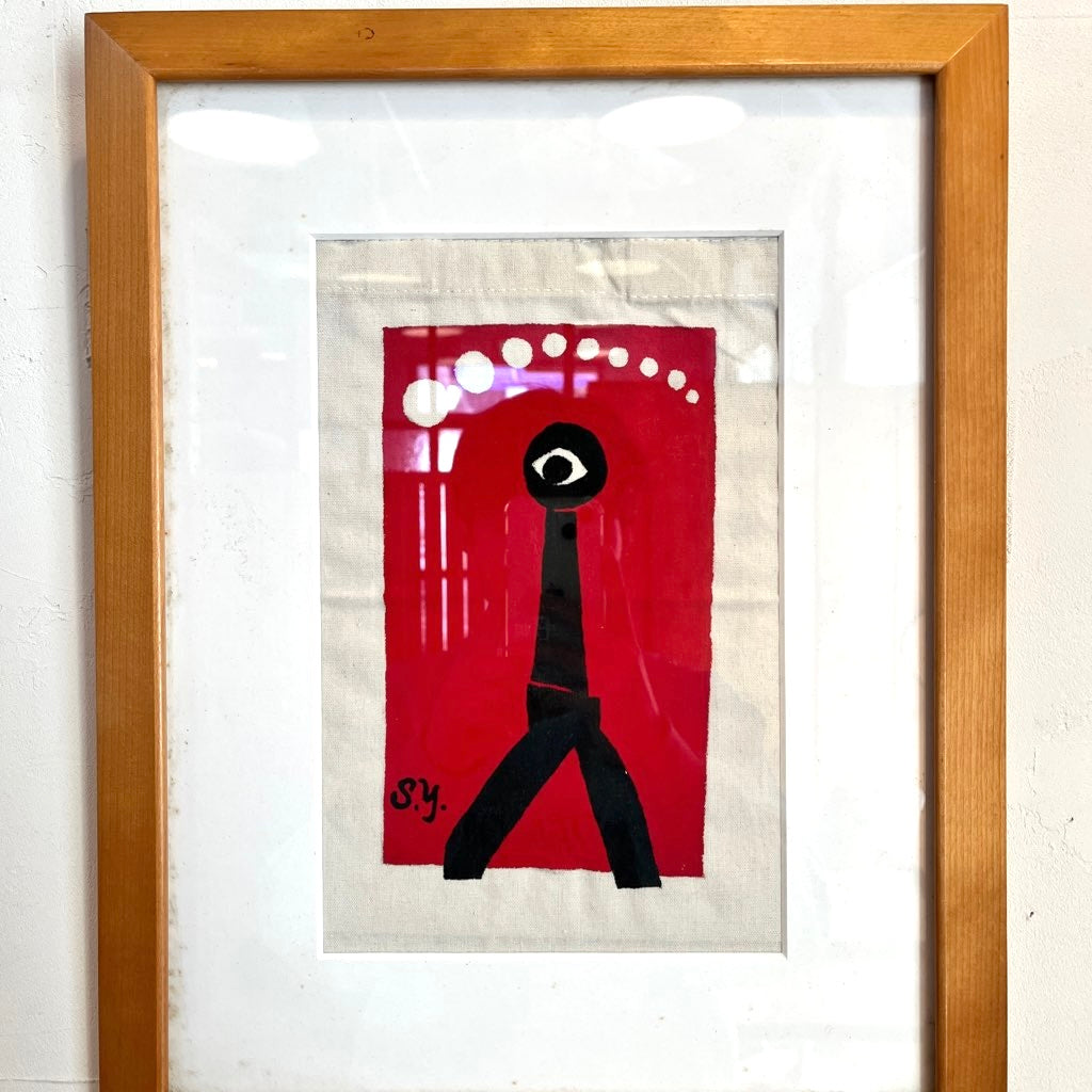 柚木沙弥郎 型染め絵 人 HUMAN AceHotel京都 額入りトートバッグ