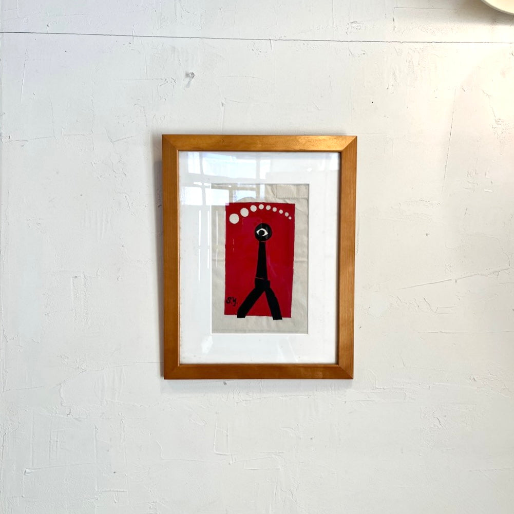 柚木沙弥郎 型染め絵 人 HUMAN AceHotel京都 額入りトートバッグ