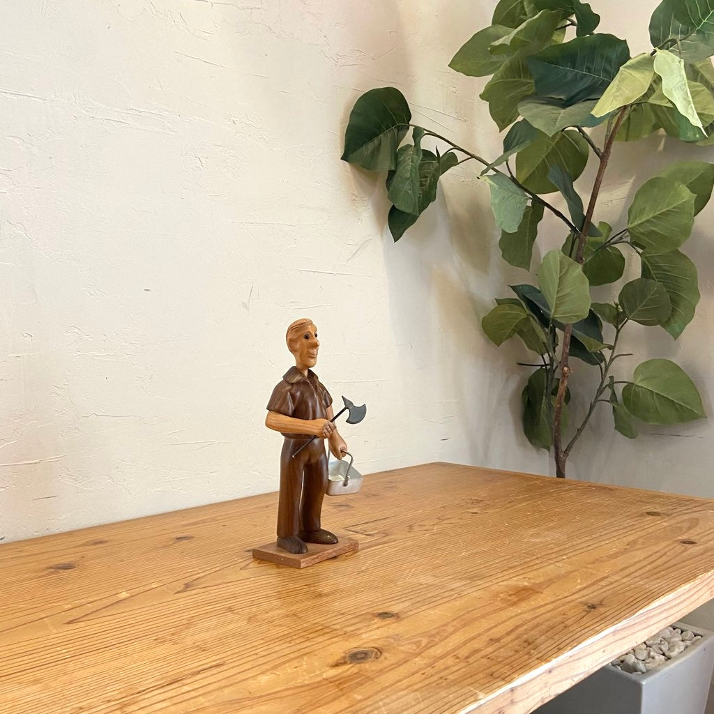 イタリア ロメール / ROMER 人形 作業をする人 木人形 ヴィンテージ