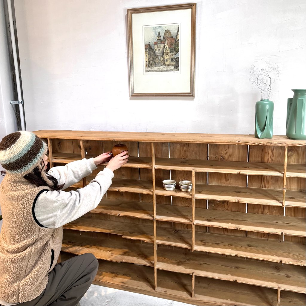 アンティーク オープンシェルフ 飾り棚 ジャパンヴィンテージ ディスプレイ棚