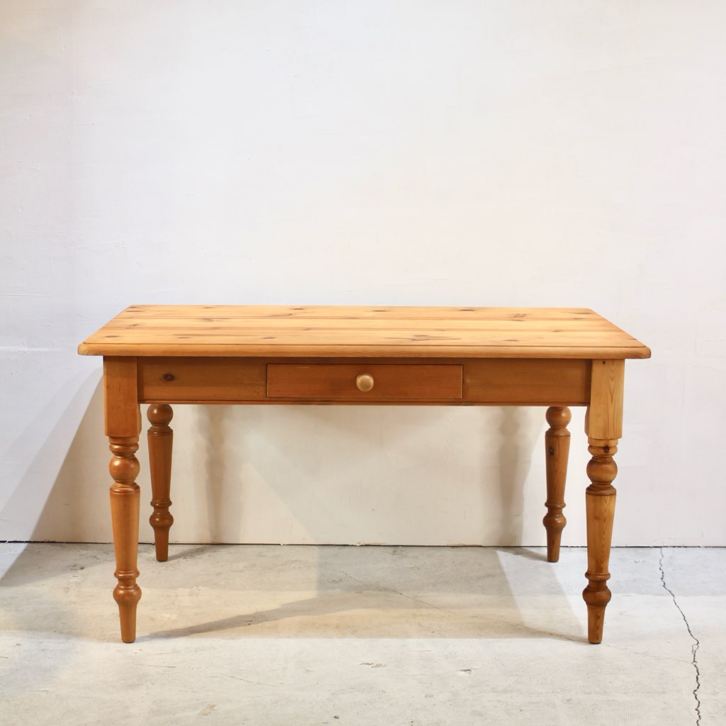 ザ・ペニーワイズ / THE PENNY WISE パイン材 ダイニングテーブル 引き出し付 W135