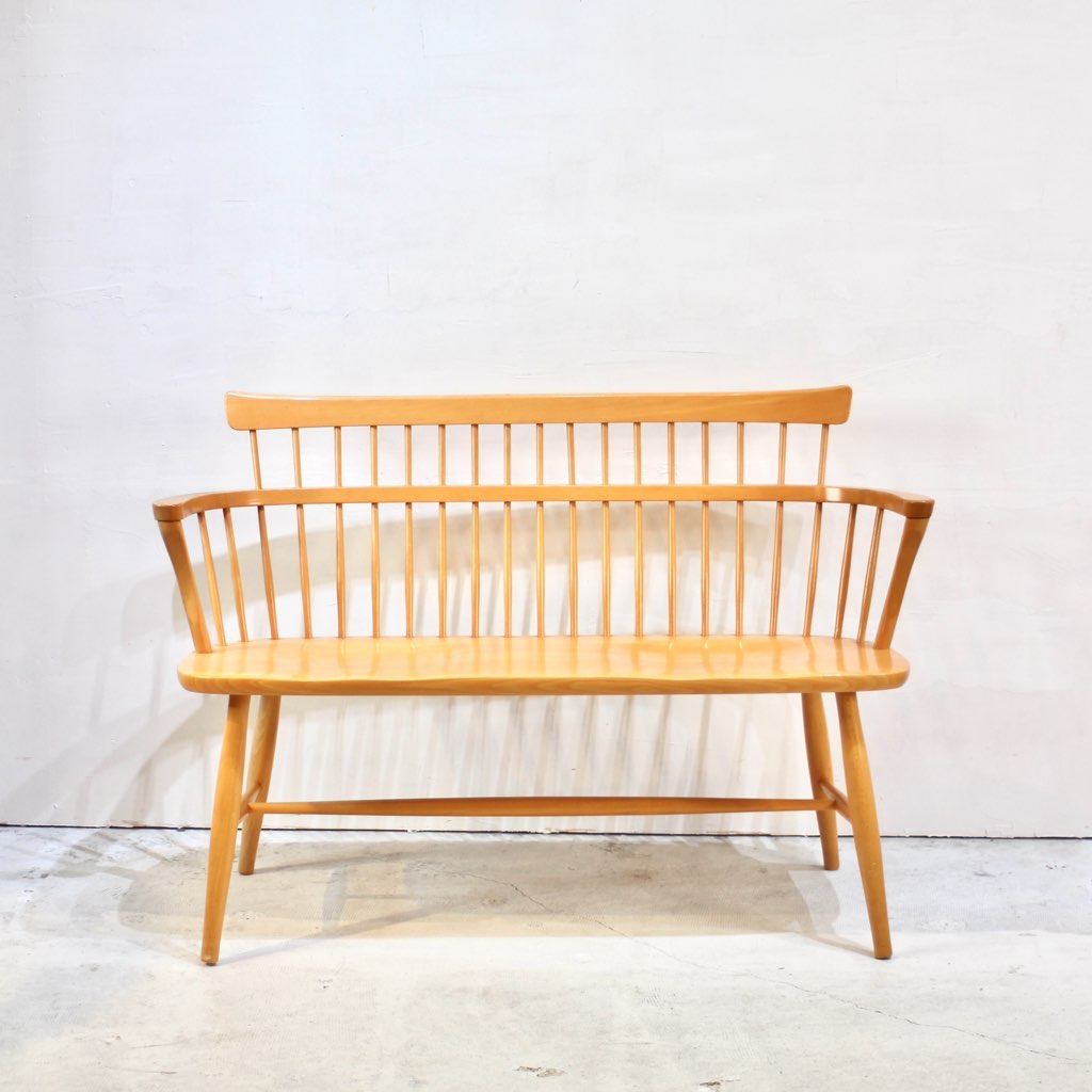 HIDA / 飛騨産業 2人掛け ウィンザーチェア ダイニングチェア ベンチ