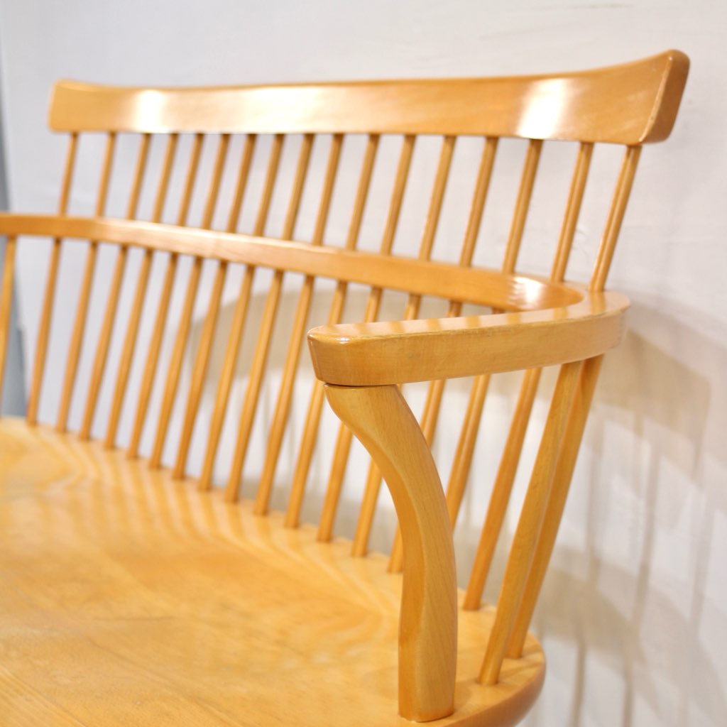 HIDA / 飛騨産業 2人掛け ウィンザーチェア ダイニングチェア ベンチ