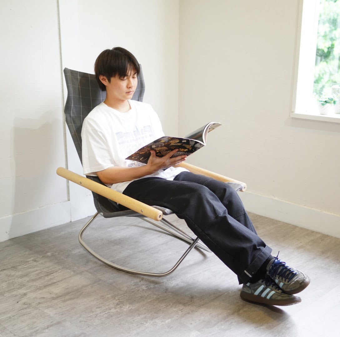 藤栄 / FUJIEI ニーチェア / Nychair X シキリ ロッキングチェア 新居 猛 折りたたみ椅子