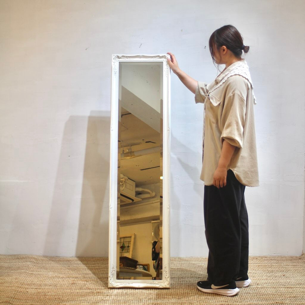 ロココ調フレームの姿見 スタンドミラー