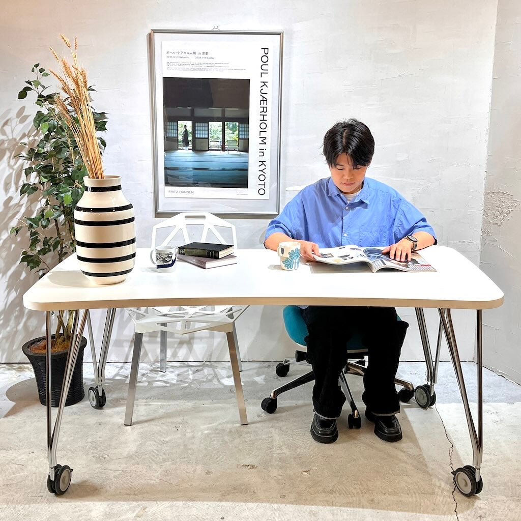 カルテル / Kartell マックス160 キャスター / MAX TABLE ホワイト