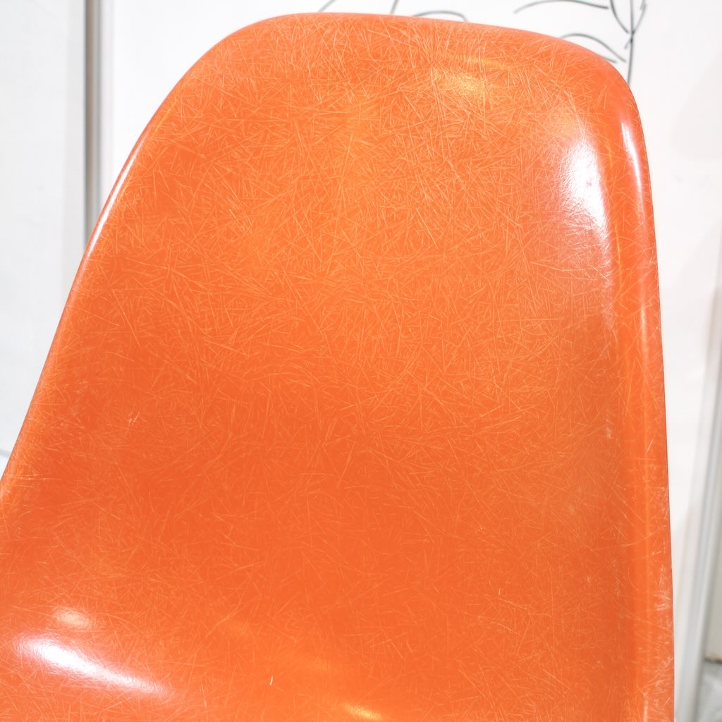ハーマンミラー / Herman Miller サイドシェルチェア キャッツクレイドルベース オレンジ チャールズ&レイ・イームズ ヴィンテージ