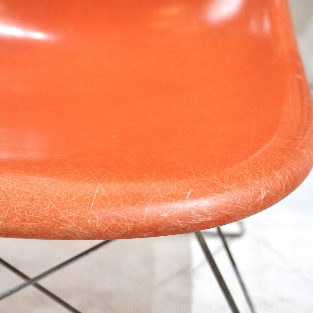 ハーマンミラー / Herman Miller サイドシェルチェア キャッツクレイドルベース オレンジ チャールズ&レイ・イームズ ヴィンテージ