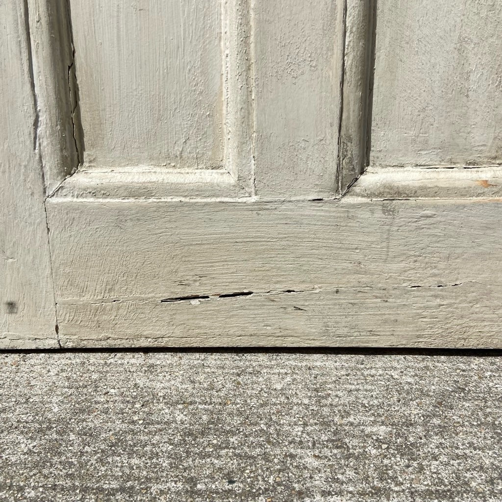 アンティークドア 【2】ステンドグラス入り建具 ペイントホワイトの扉