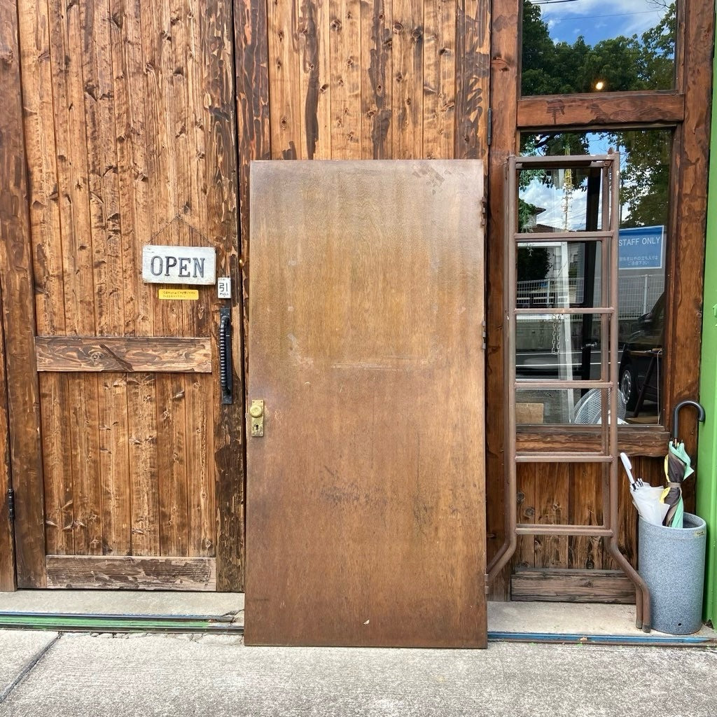 古いドア グレー 扉 建具 木製 バイカラー リフォーム 中古