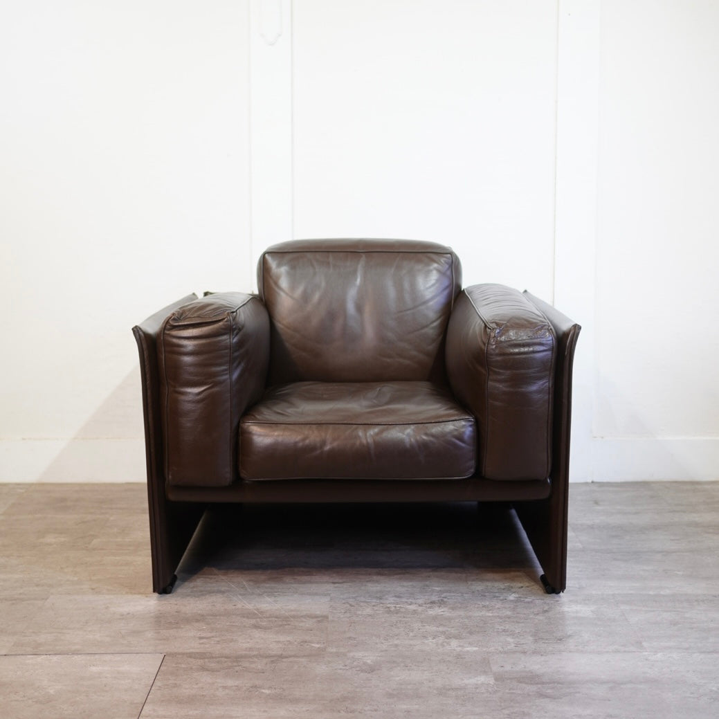 カッシーナ / Cassina 405 DUC デュック アームソファ マリオ・ベリーニ 本革 ブラウン