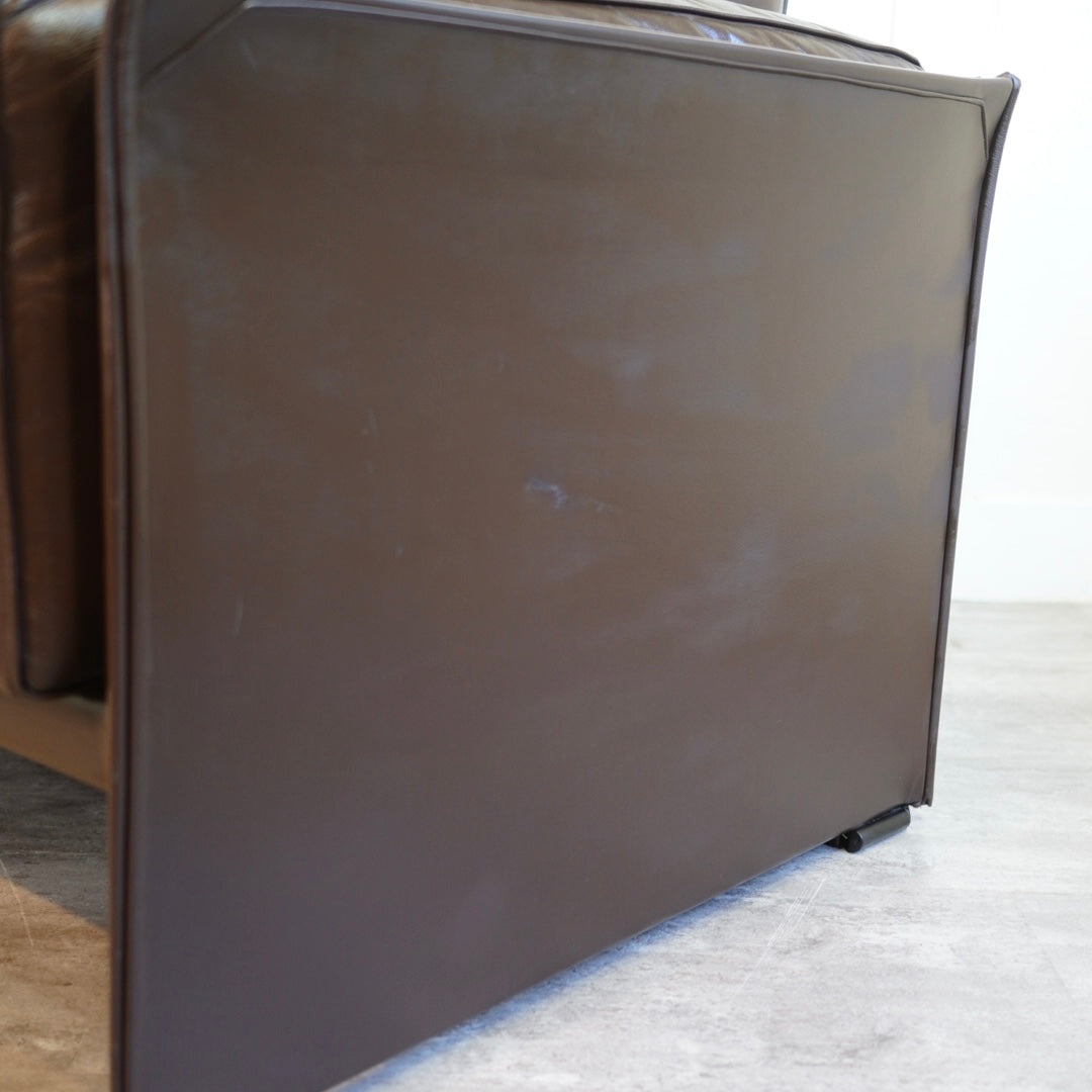 カッシーナ / Cassina 405 DUC デュック アームソファ マリオ・ベリーニ 本革 ブラウン