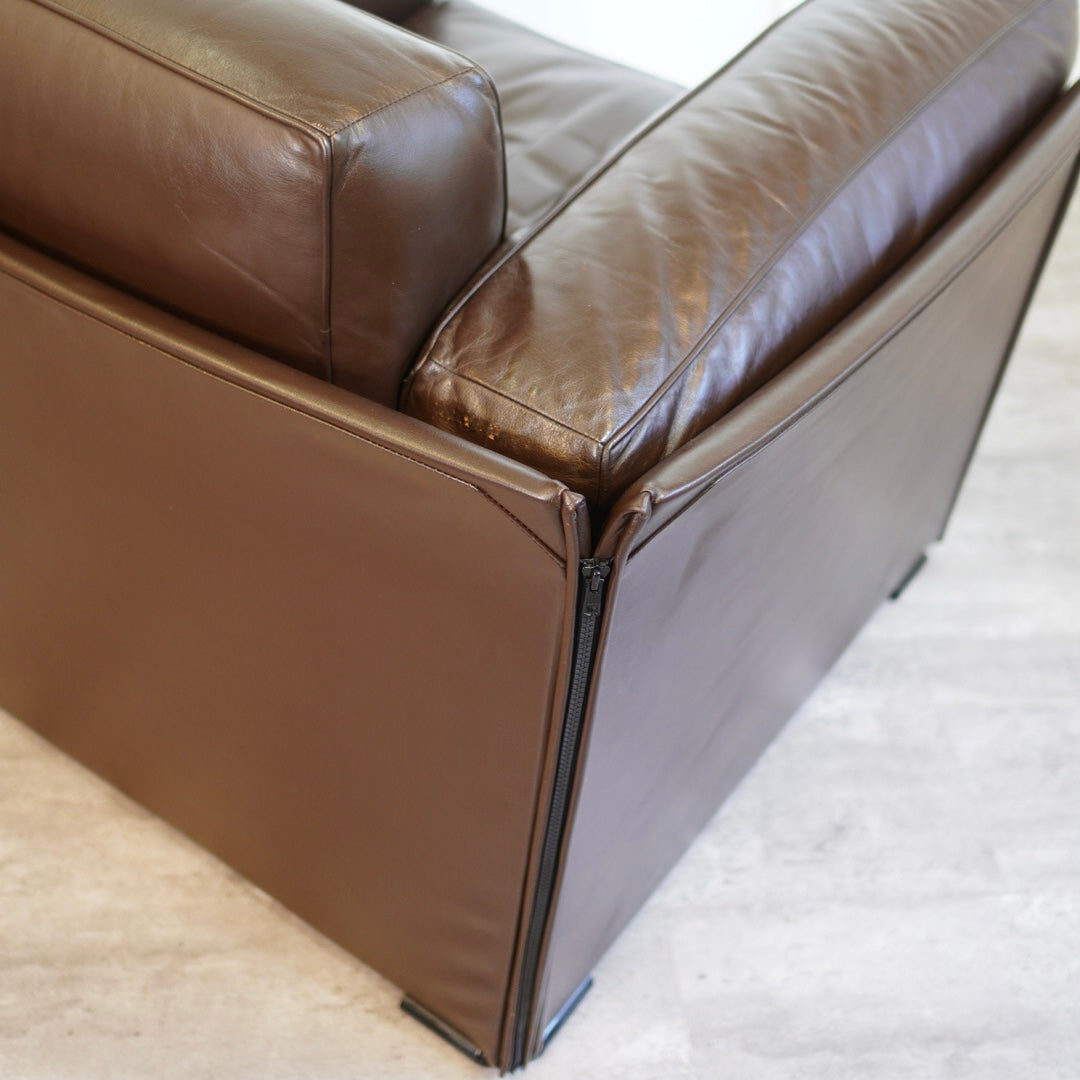 カッシーナ / Cassina 405 DUC デュック アームソファ マリオ・ベリーニ 本革 ブラウン