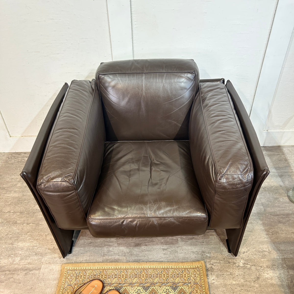カッシーナ / Cassina 405 DUC デュック アームソファ マリオ・ベリーニ 本革 ブラウン