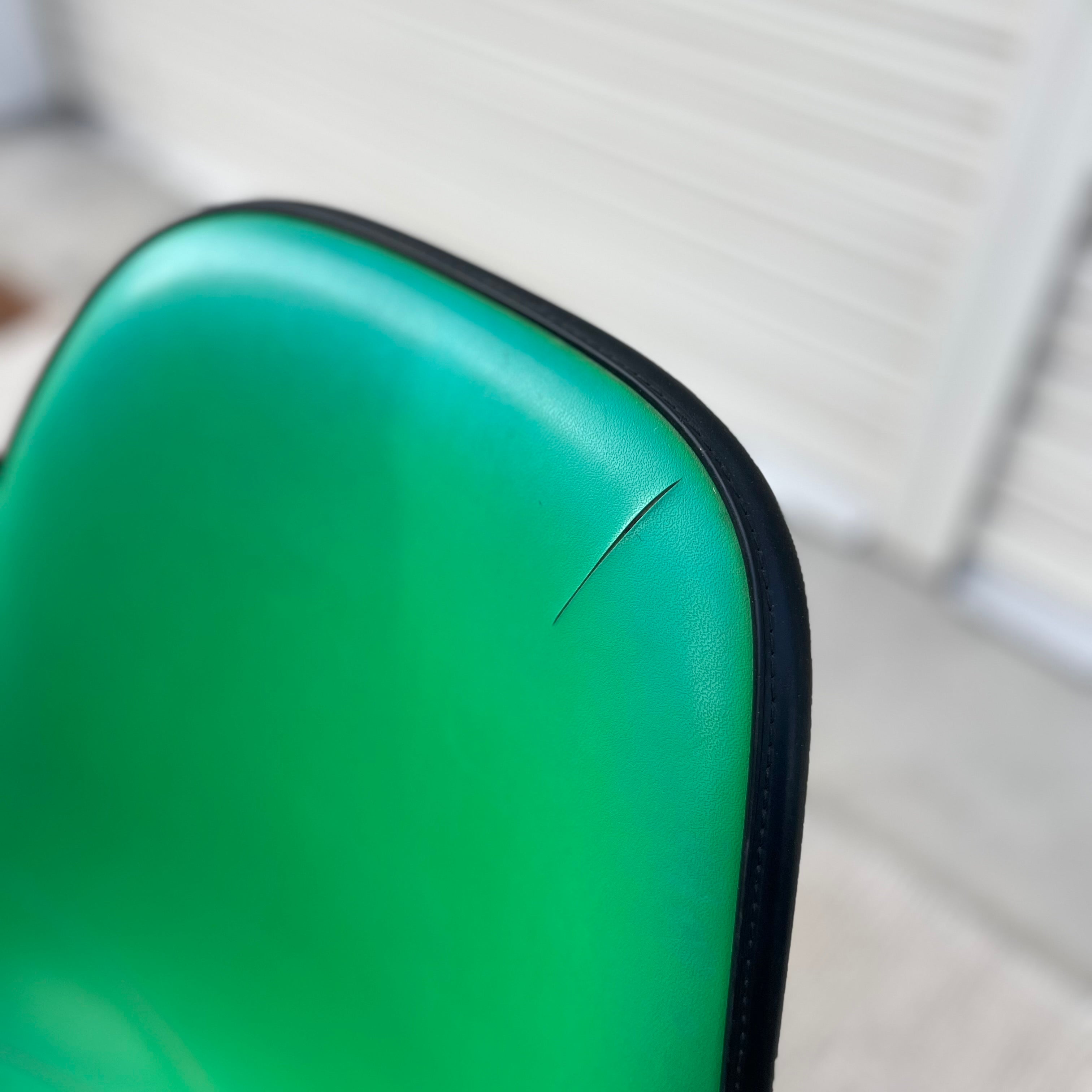 ハーマンミラー / Herman Miller サイドシェルチェア 2nd グリーン ナウガレザー エッフェルベース チャールズ&レイ・イームズ ヴィンテージ