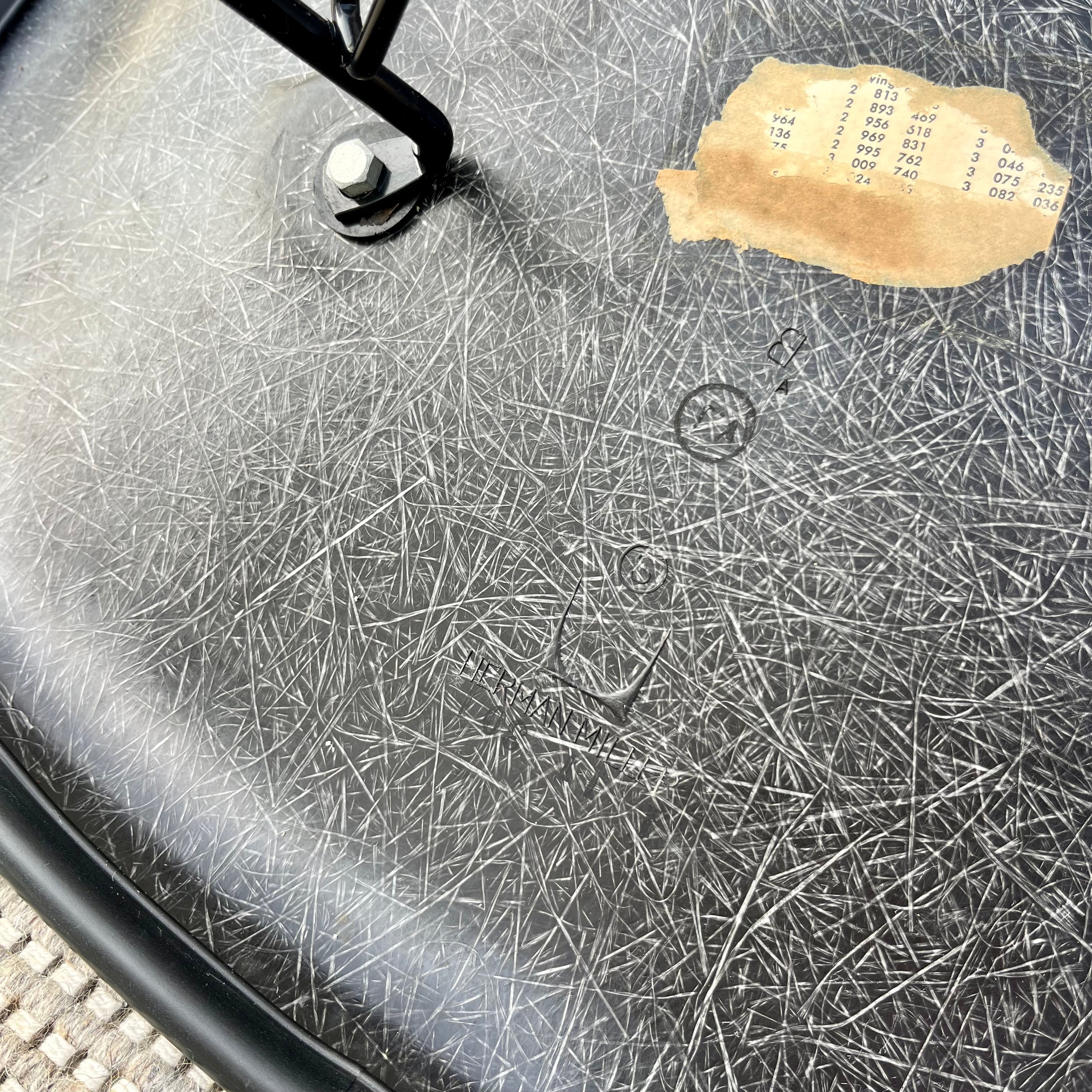 ハーマンミラー / Herman Miller サイドシェルチェア 2nd グリーン ナウガレザー エッフェルベース チャールズ&レイ・イームズ ヴィンテージ