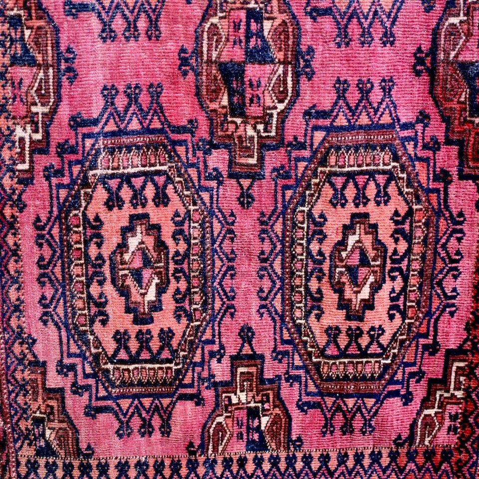 ヴィンテージ トライバルラグ 絨毯 レッド系 148×78cm