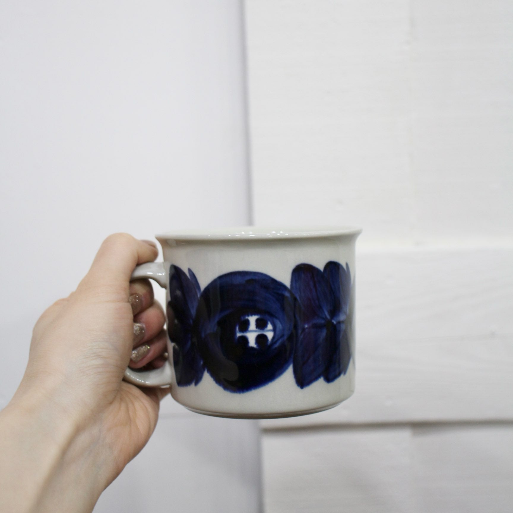 アラビア / ARABIA アネモネ / Anemone Dハンドル マグカップ 北欧ヴィンテージ