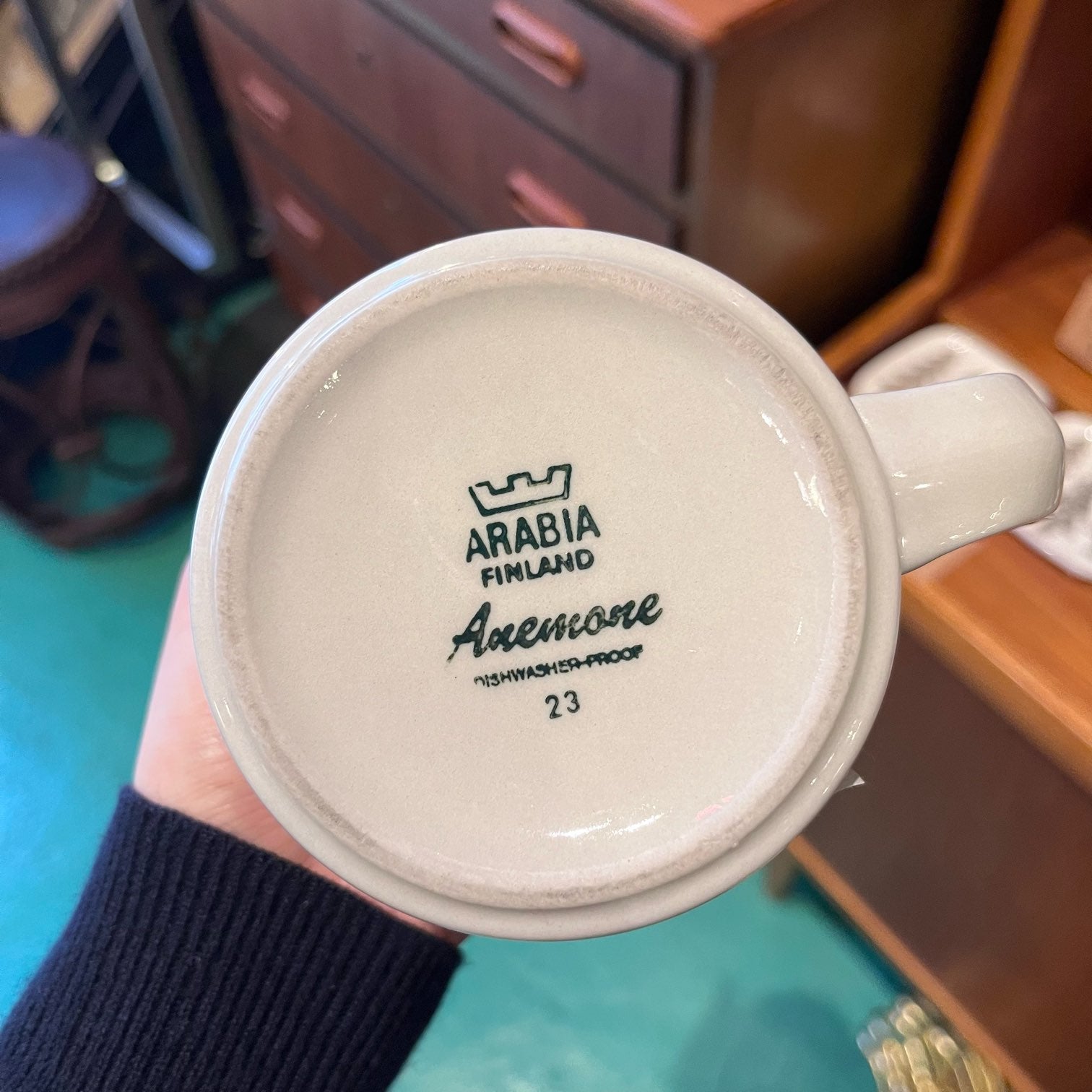 アラビア / ARABIA アネモネ / Anemone Dハンドル マグカップ 北欧ヴィンテージ