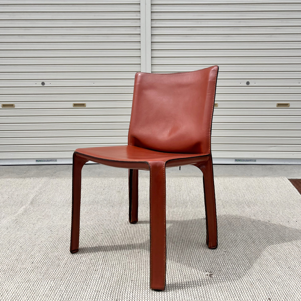 カッシーナ / Cassina キャブ / CAB アームレスチェア 412 赤茶 マリオ 