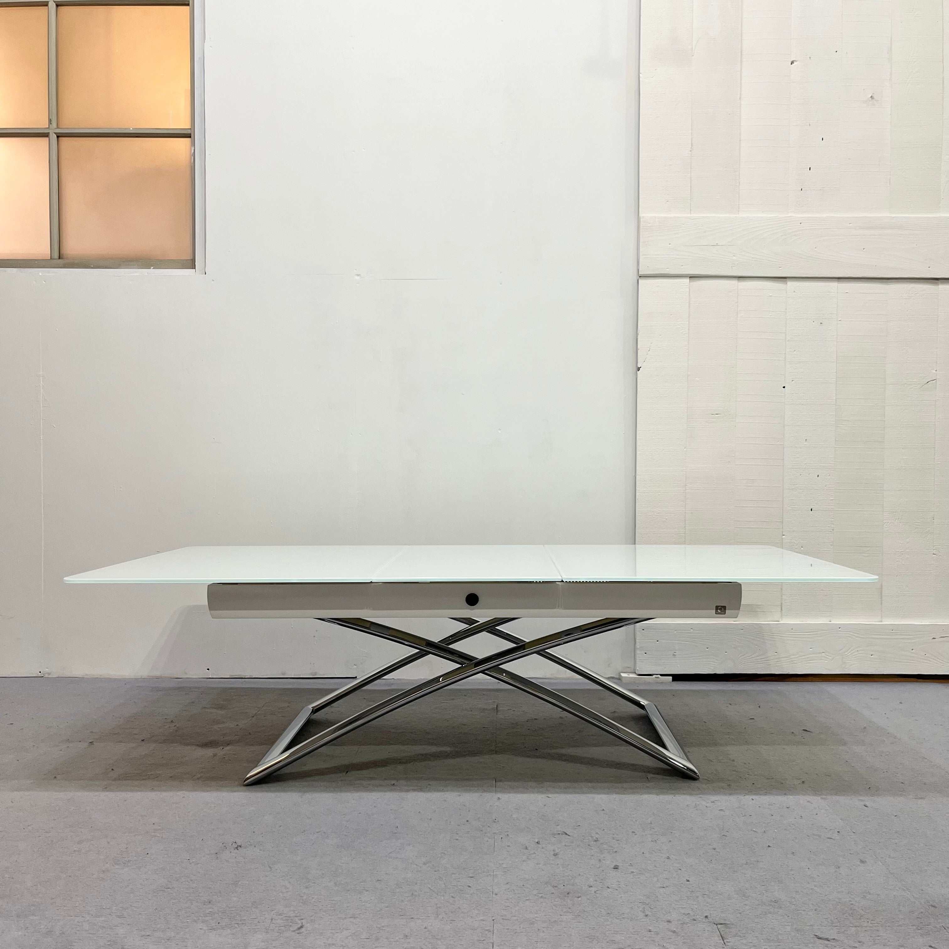 カリガリス / Calligaris コヌビア マジックジェー / connubia Magic-J 昇降&伸長式ガラステーブル