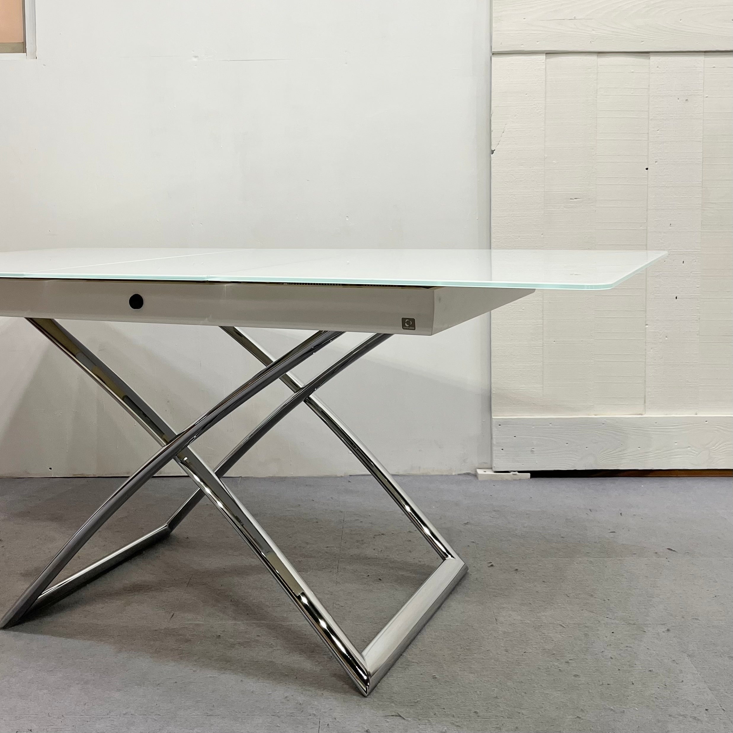 カリガリス / Calligaris コヌビア マジックジェー / connubia Magic-J 昇降&伸長式ガラステーブル