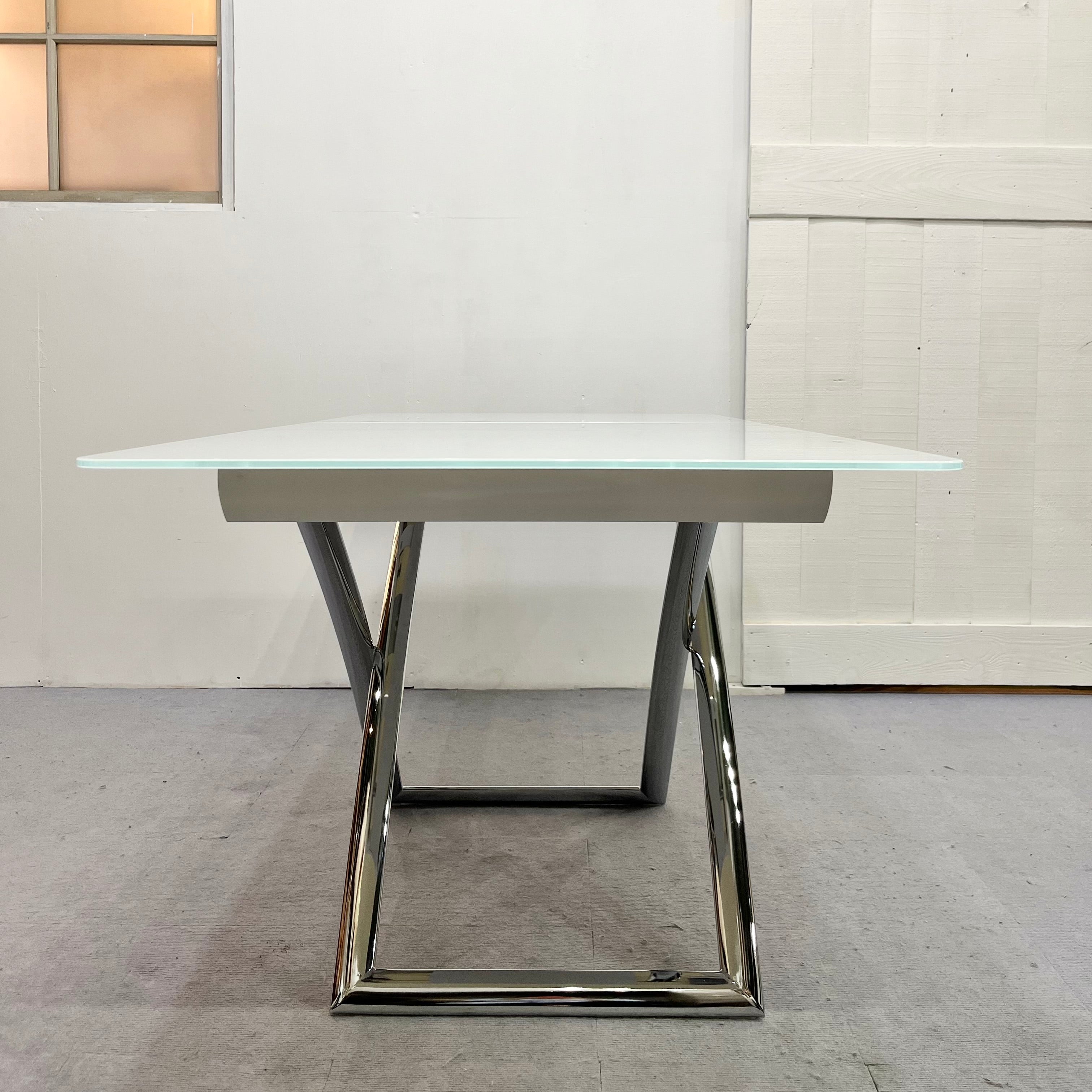 カリガリス / Calligaris コヌビア マジックジェー / connubia Magic-J 昇降&伸長式ガラステーブル