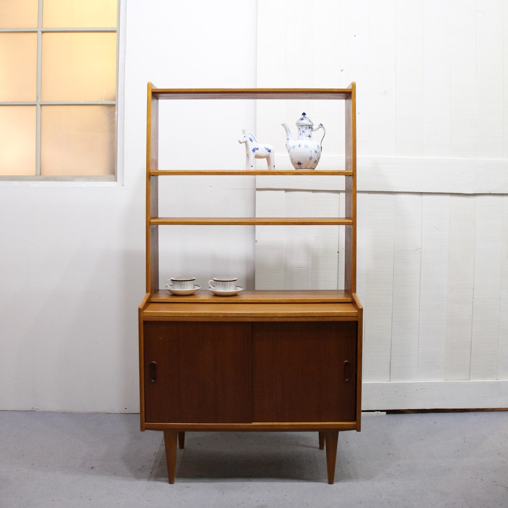 スウェーデン製 チーク×オーク ブックケース 飾り棚 ヴィンテージ