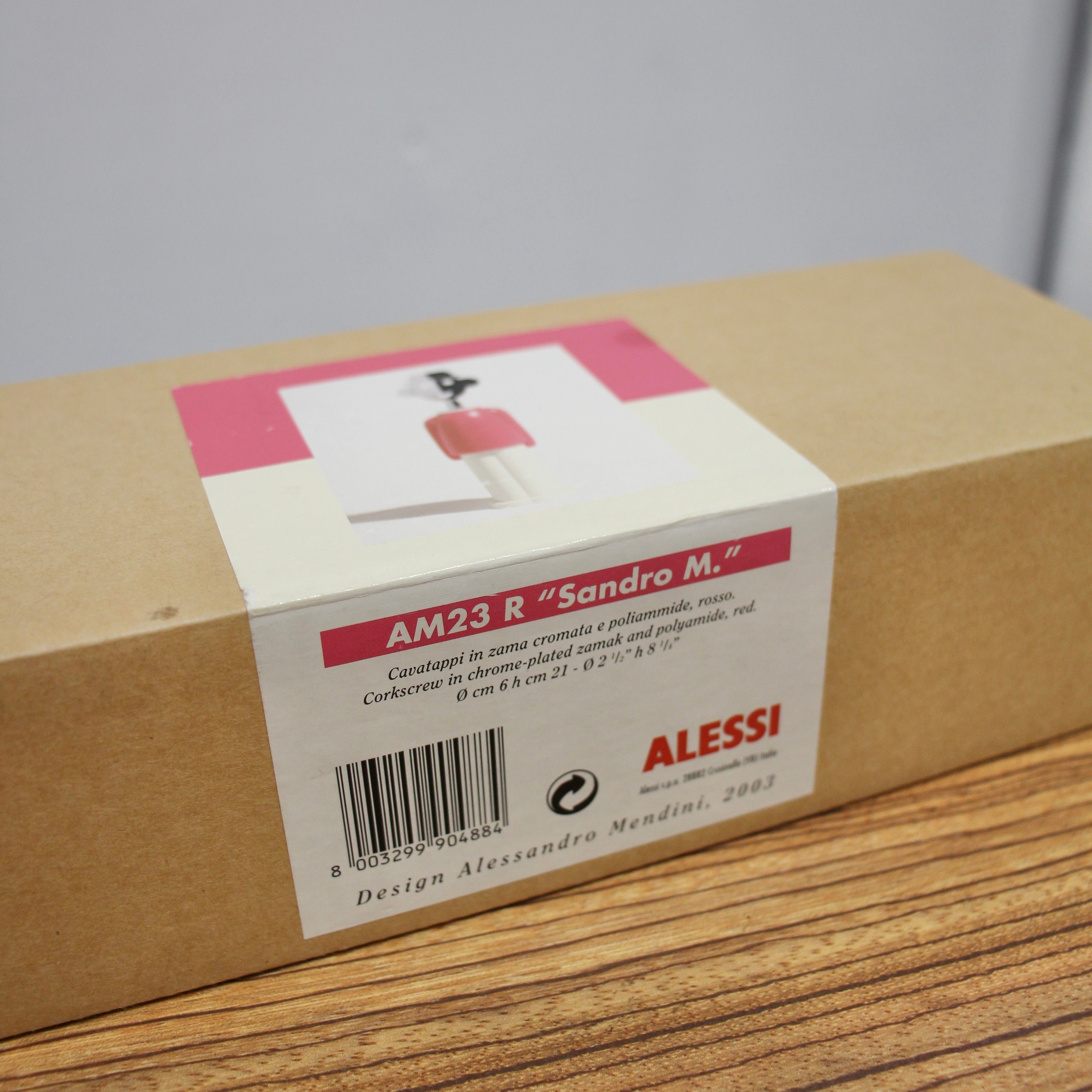 アレッシ / ALESSI アレッサンドロ M.ワインオープナー / Alessandro M. コルクスクリュー 未使用品